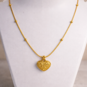 Golden Heirloom Heart Pendant