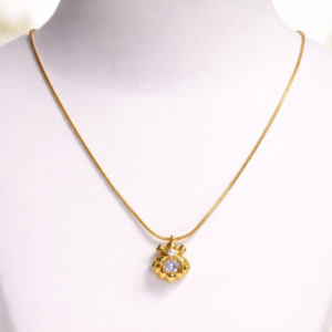 Golden Blossom Crystal Pendant